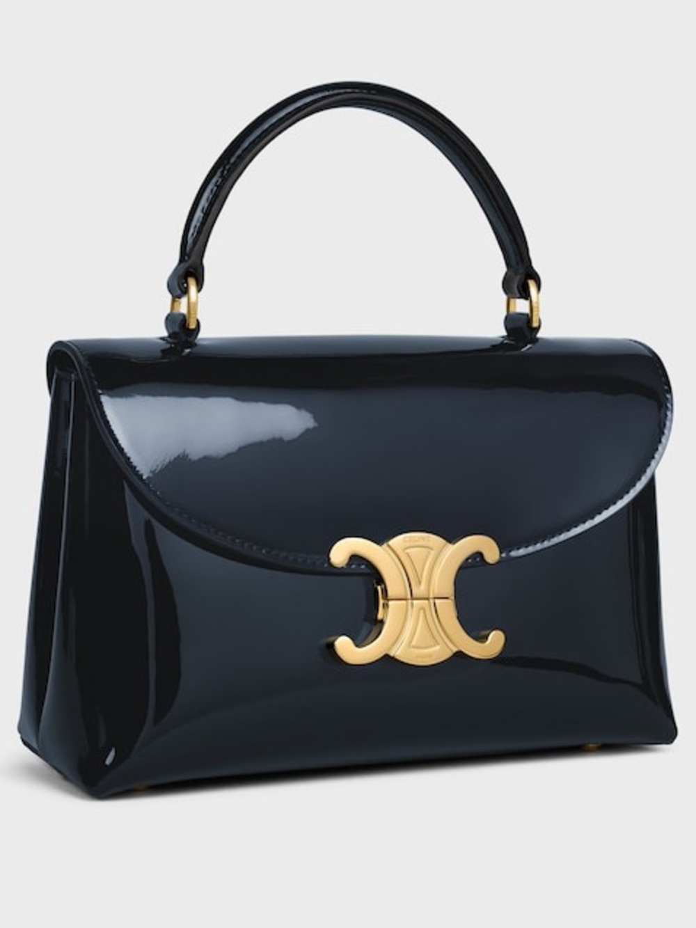 RARE CELINE Teen Nino Bag Navy Patent Leather